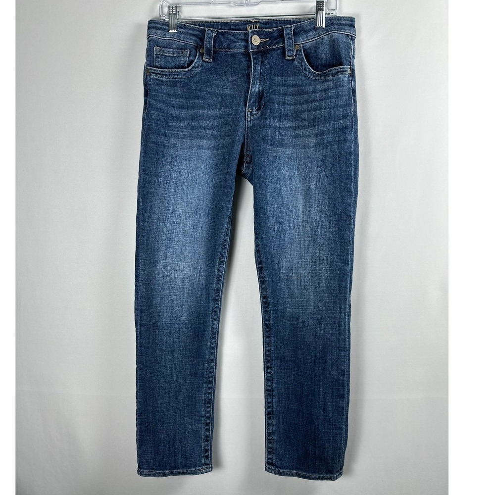 KUT From The Kloth Straight Leg Jeans Women's 10 Blue Stretch Denim Classic
